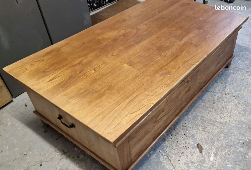 Superbe table basse de salon, en bois vernis Meubles