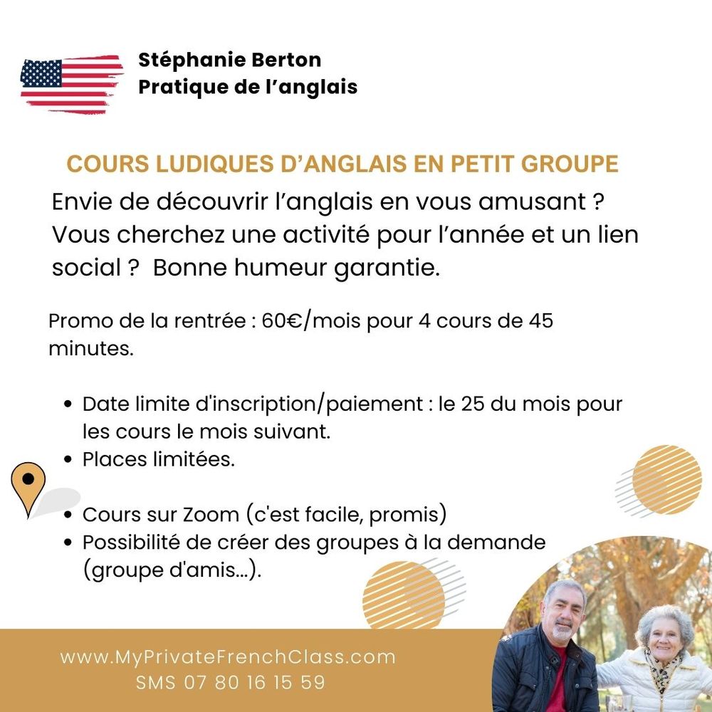   Cours d'anglais et de fran�ais et soutien scolaire 