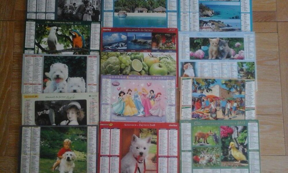 Collection 34 Calendriers PTT , Almanach du facteur
