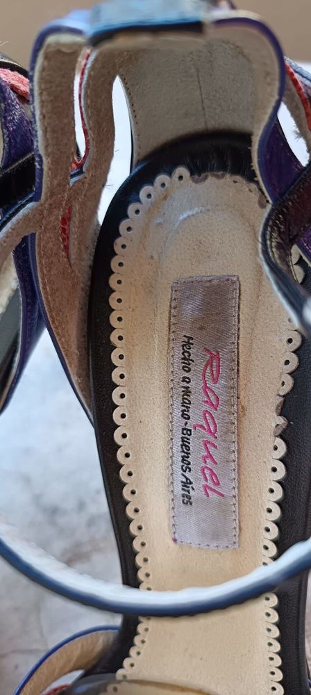 Chaussures femme T 39/40 mod&egrave;le unique RAQUEL Buenos Aires Chaussures