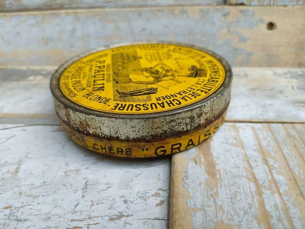 Ancienne Boite Publicitaire Cirage Paulin 125gr 