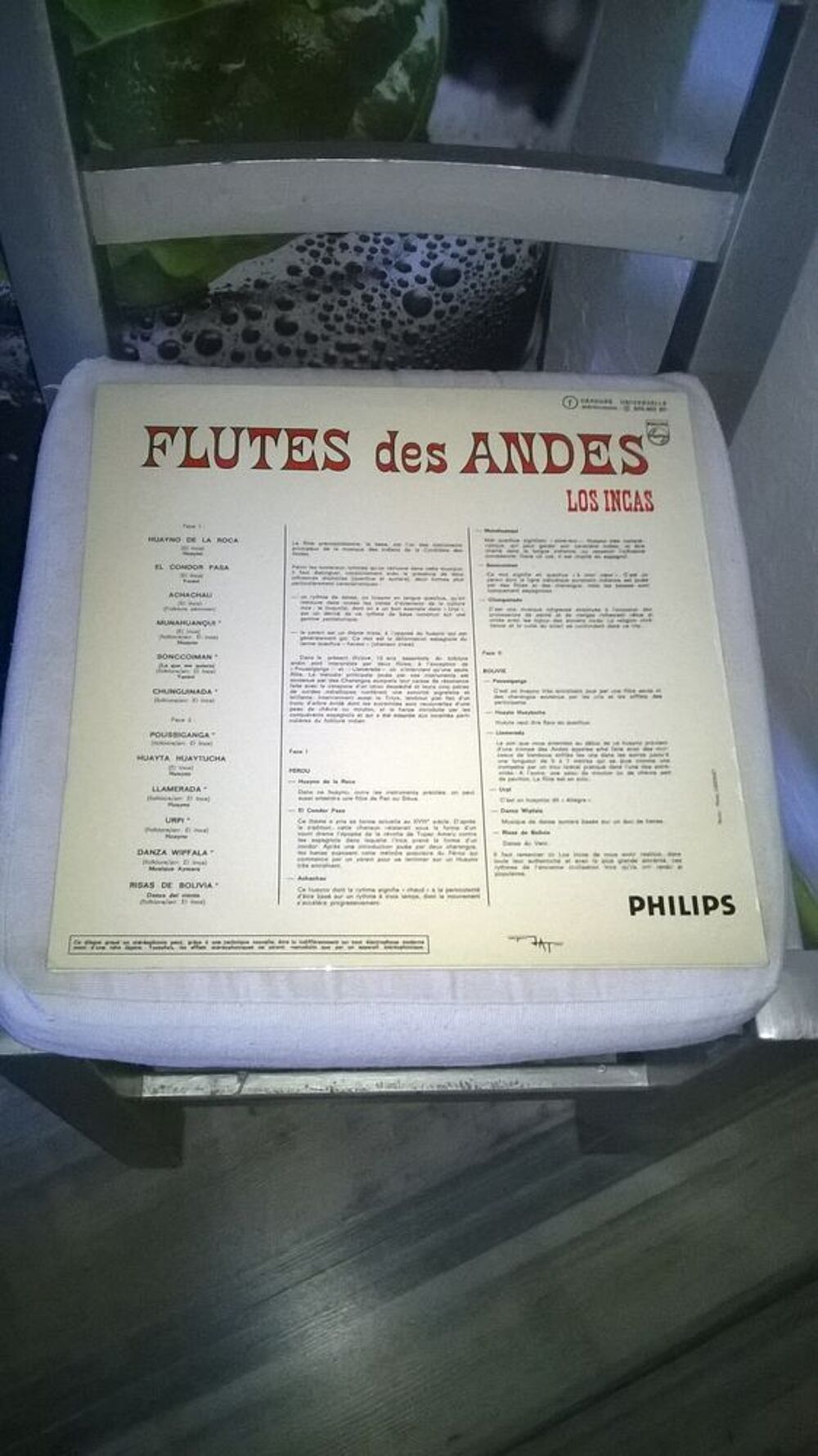 Vinyle Los Incas
Flutes Des Andes
1967
Excellent etat
Hu CD et vinyles