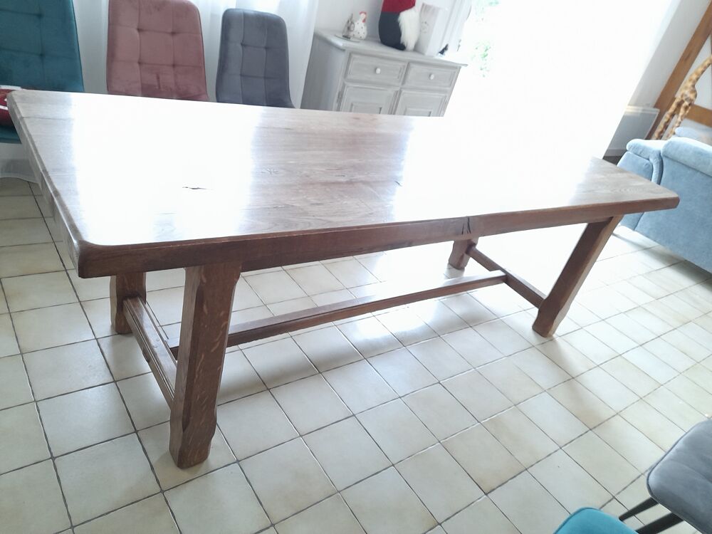 GRANDE TABLE en CHENE 10 PERSONNES Meubles