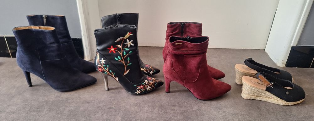 3 paires de bottines et chaussure Chaussures