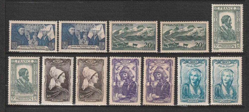 TIMBRES NEUFS** ANNEE 1943

