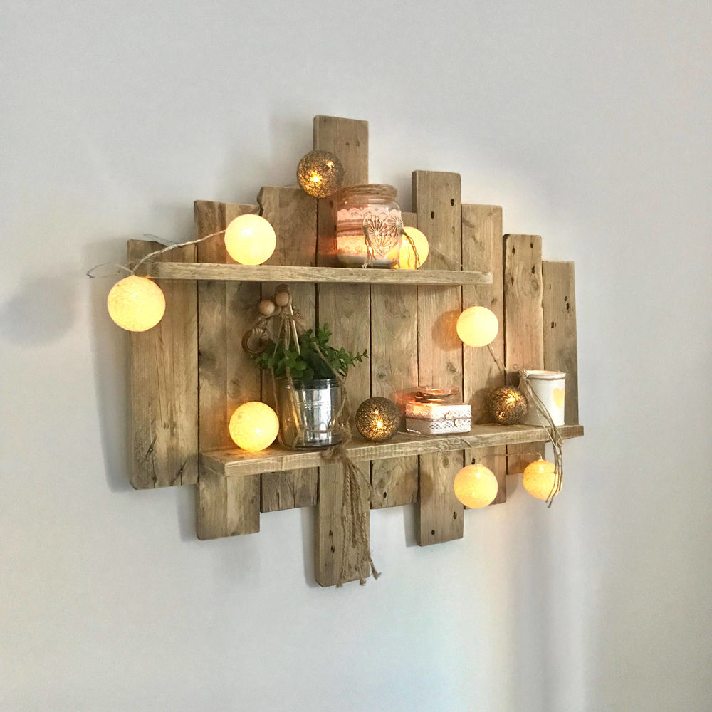 &eacute;tag&egrave;re murale en bois de palettes Décoration