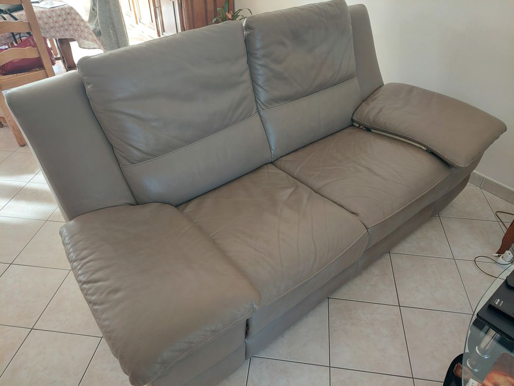 Canap&eacute; + Fauteuil cuir Meubles