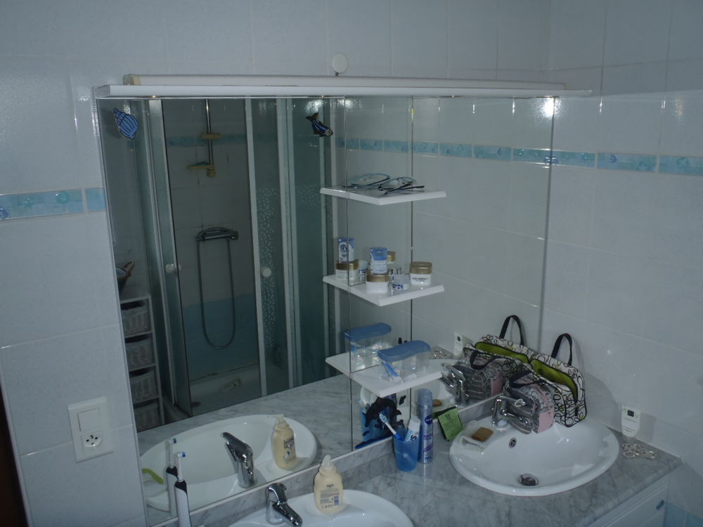 Meuble de Salle de Bain Blanc Brillant + Miroir Meubles