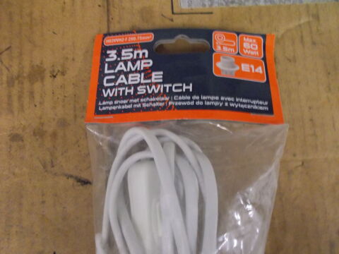 lamp cable 3.5 m pour faire lampe
avec doulle et prise  8 Abilly (37)