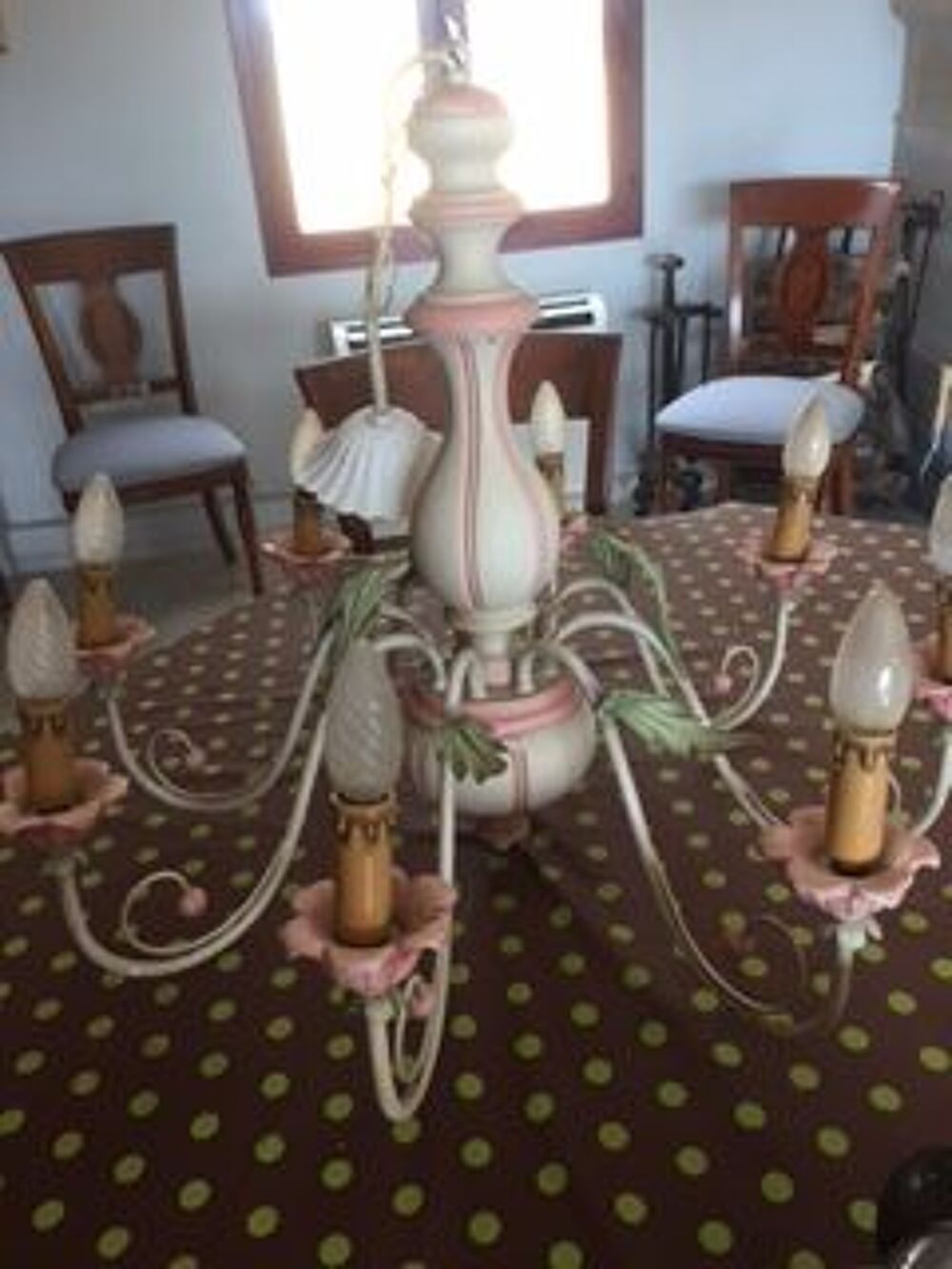 LUSTRE PASTEL 8 BRANCHES A SAISIR Décoration