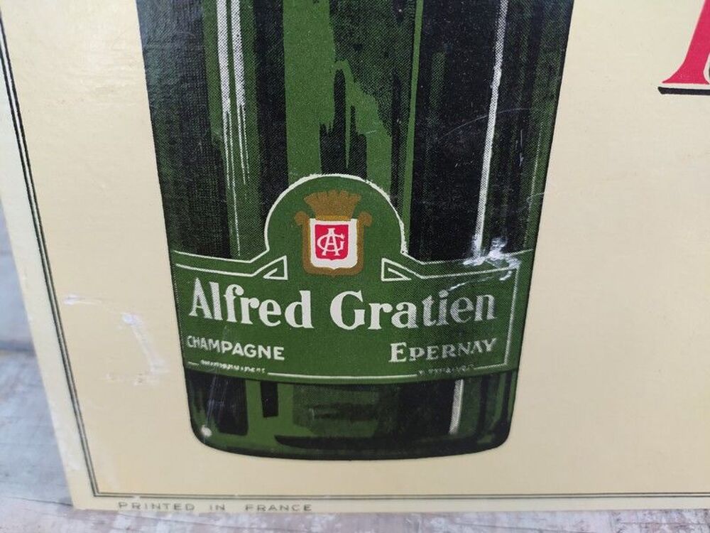 Ancien Carton Publicitaire Champagne Alfred Gratien &Eacute;pernay
