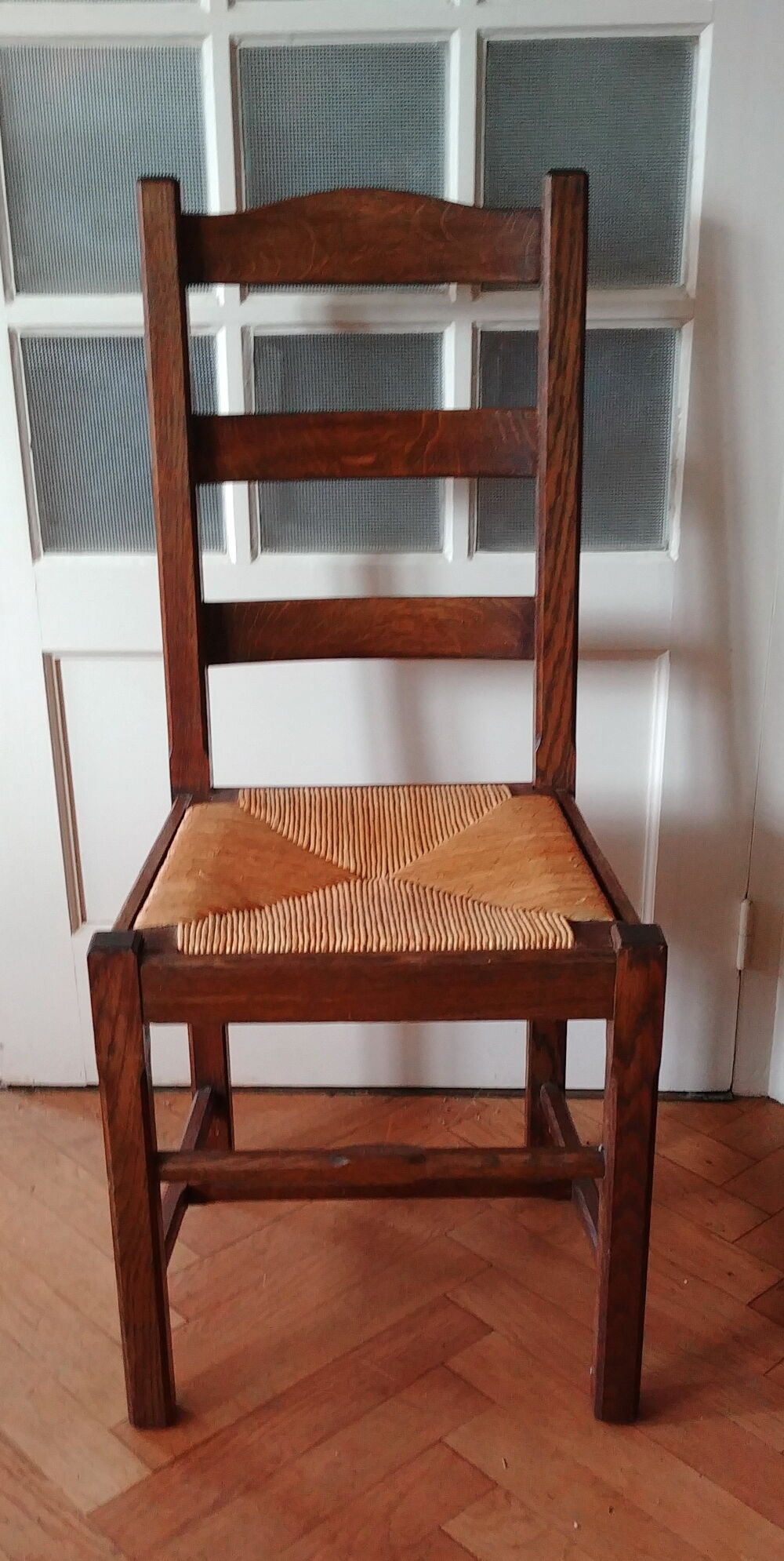 lot de 6 chaises ch&ecirc;ne massif, paill&eacute;es Meubles