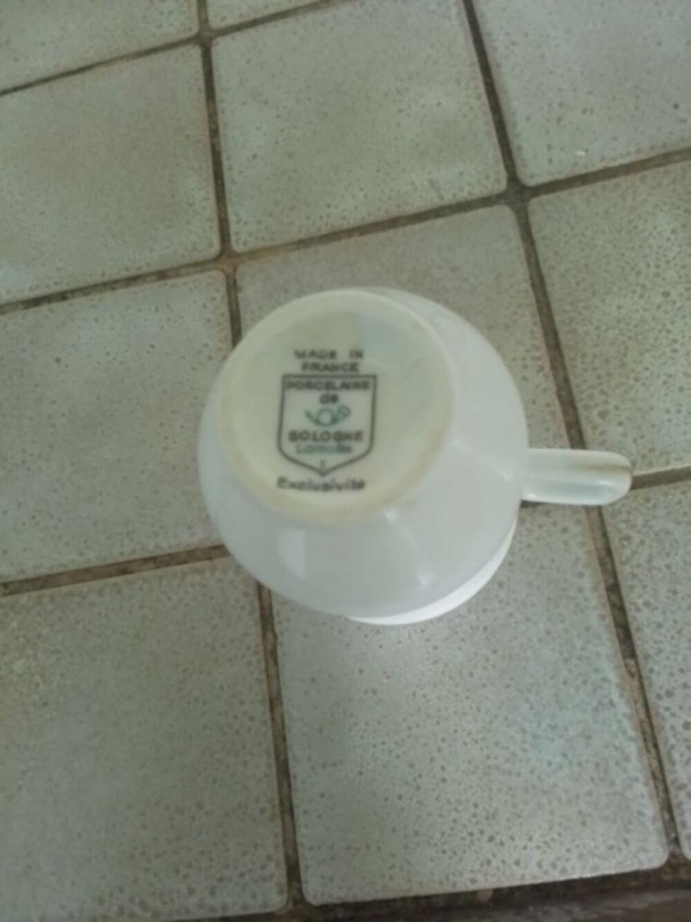 Lot de 2 belles tasses en porcelaine de Sologne Cuisine