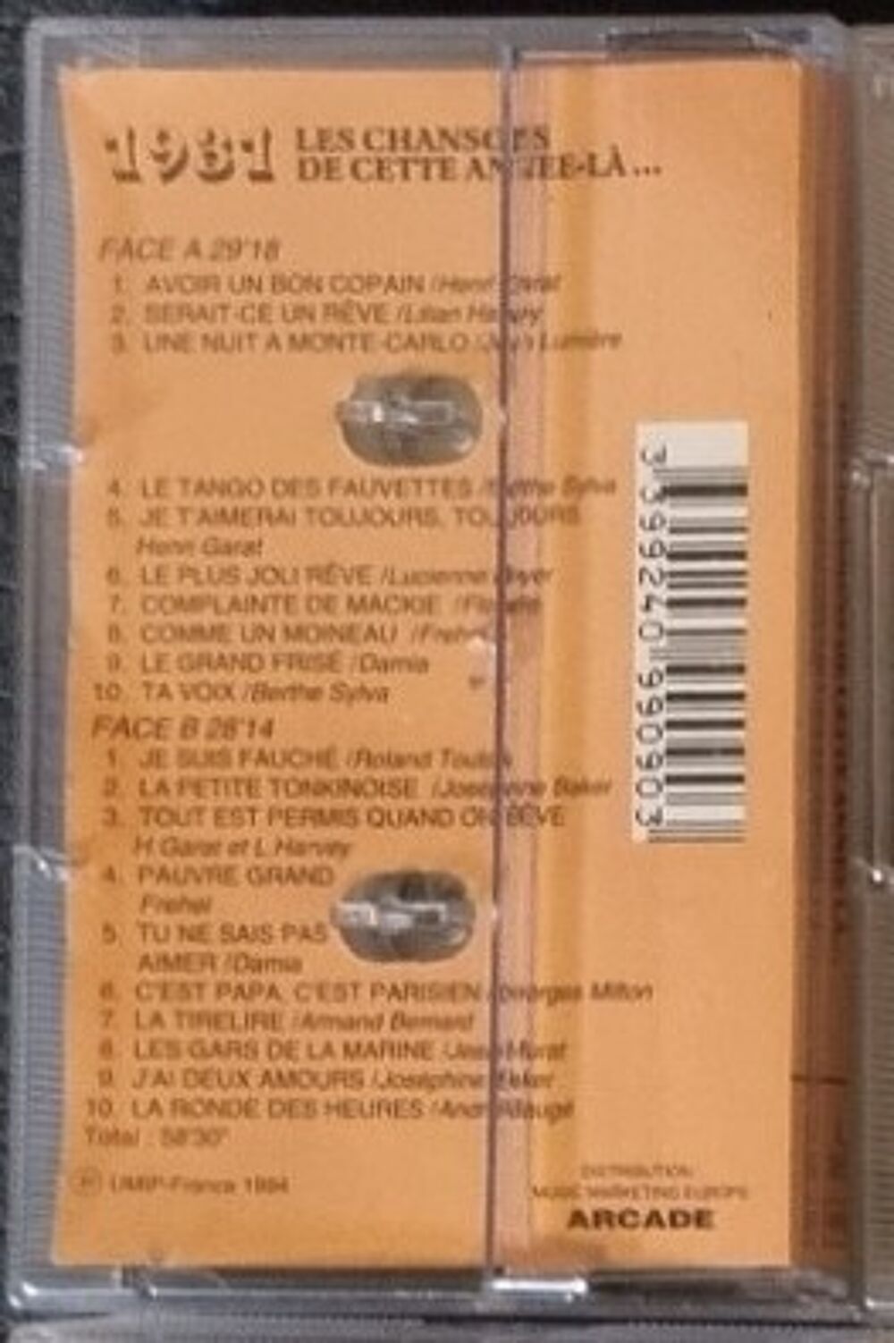 Cassette audio - "Les chansons de cette ann&eacute;e-l&agrave;... 1931" Audio et hifi
