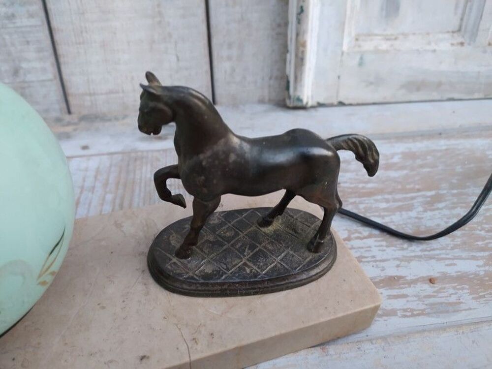 Lampe Veilleuse Cheval Globe Art D&eacute;co Style Vintage Décoration