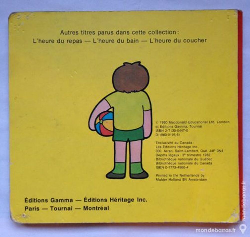 l'heure du jeu &eacute;ditions gamma- h&eacute;ritage Livres et BD