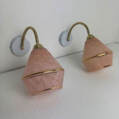 PAIRE D'APPLIQUE VERRE DE CLICHY VINTAGE
120 Montreuil (93)