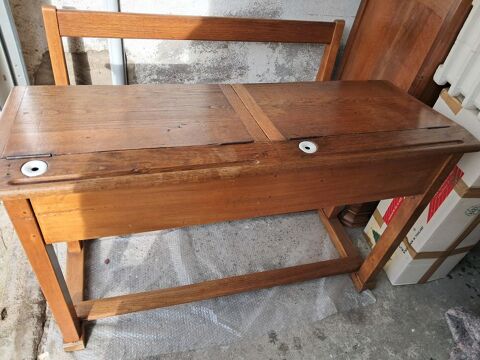  BUREAU ANCIEN colier 2 places (avec encriers) 120 La Baule-Escoublac (44)