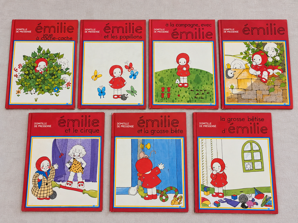 Lot de 7 Livres vintages ann&eacute;es 80 "Emilie" - 4 E pi&egrave;ce Livres et BD