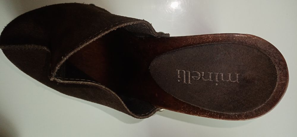 Sabot velours noir minelli pour femme Chaussures