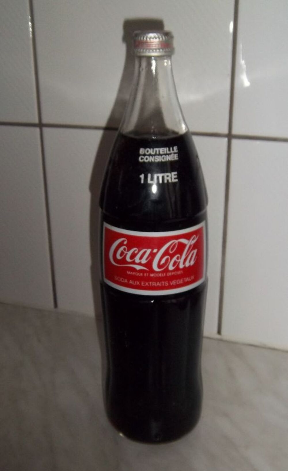 Coca-cola collector bouteille 1 litre en verre Décoration