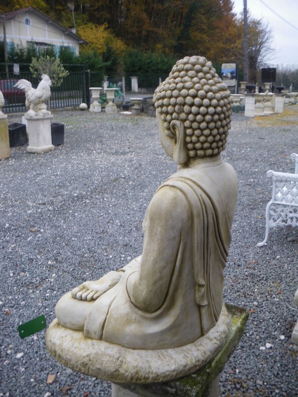 Statue, Bouddha assis en pierre Décoration