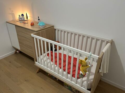 Chambre de bb Sauthon lit + commode Seventies 499 Chtenay-Malabry (92)