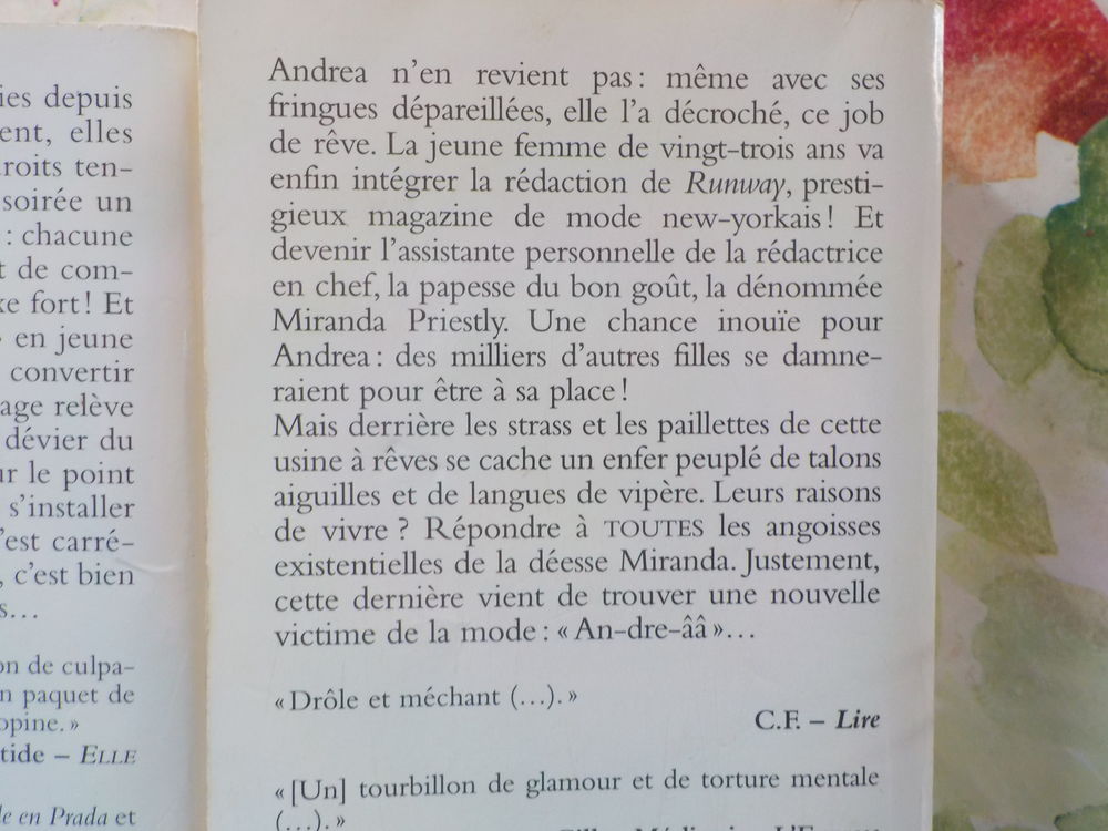L. WEISBERGER Sexe, diamants Le diable s'habille en Prada Livres et BD