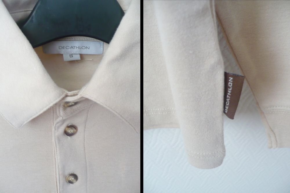 Decathlon Polo T-Shirt Manches longues Beige - Neuf Vêtements