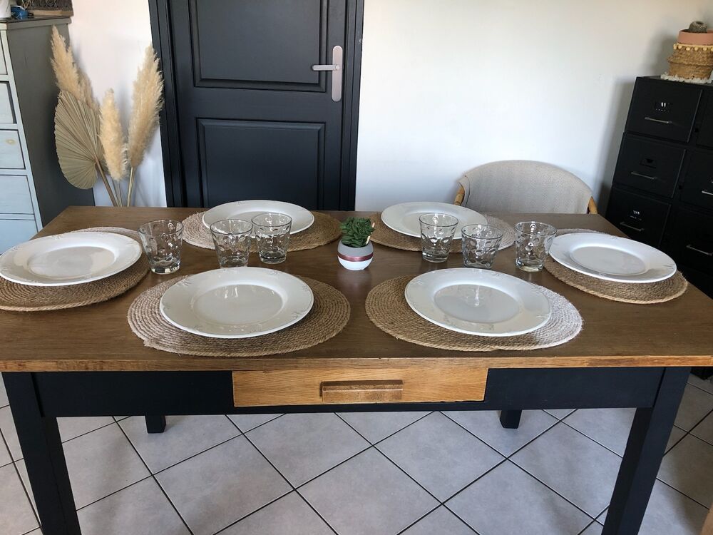 table ancienne relook&eacute;e Meubles