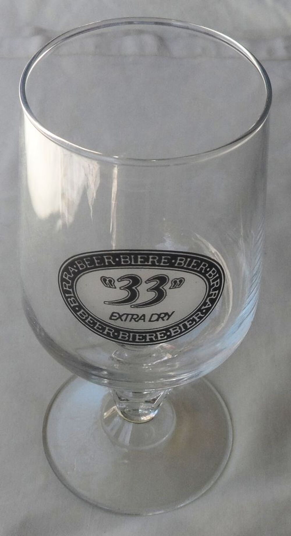 Verre &agrave; bi&egrave;re &agrave; pied haut 33 extra Dry neuf vintage Cuisine