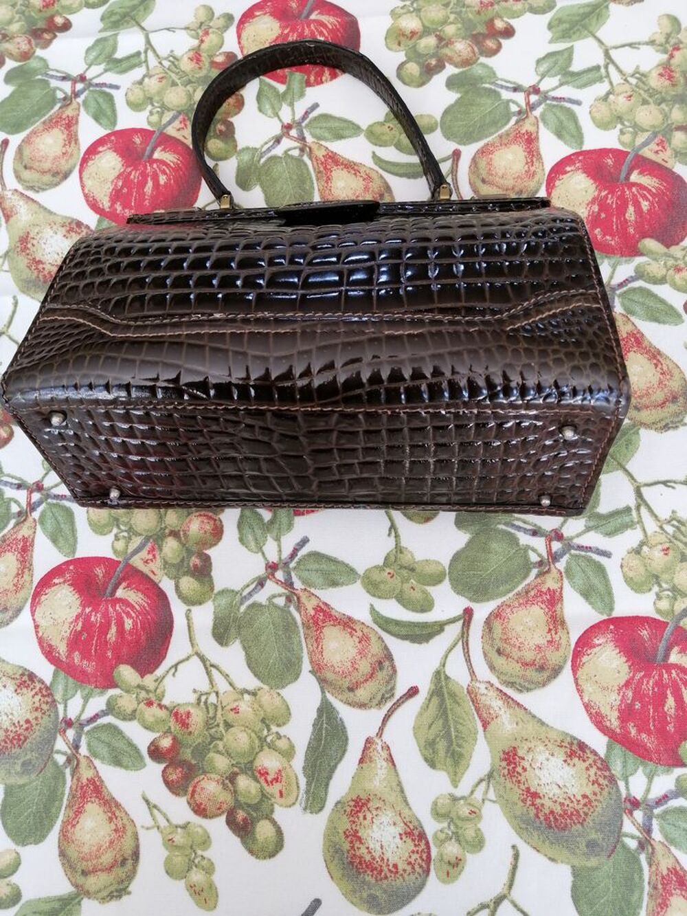 sac &agrave; main en croco Maroquinerie