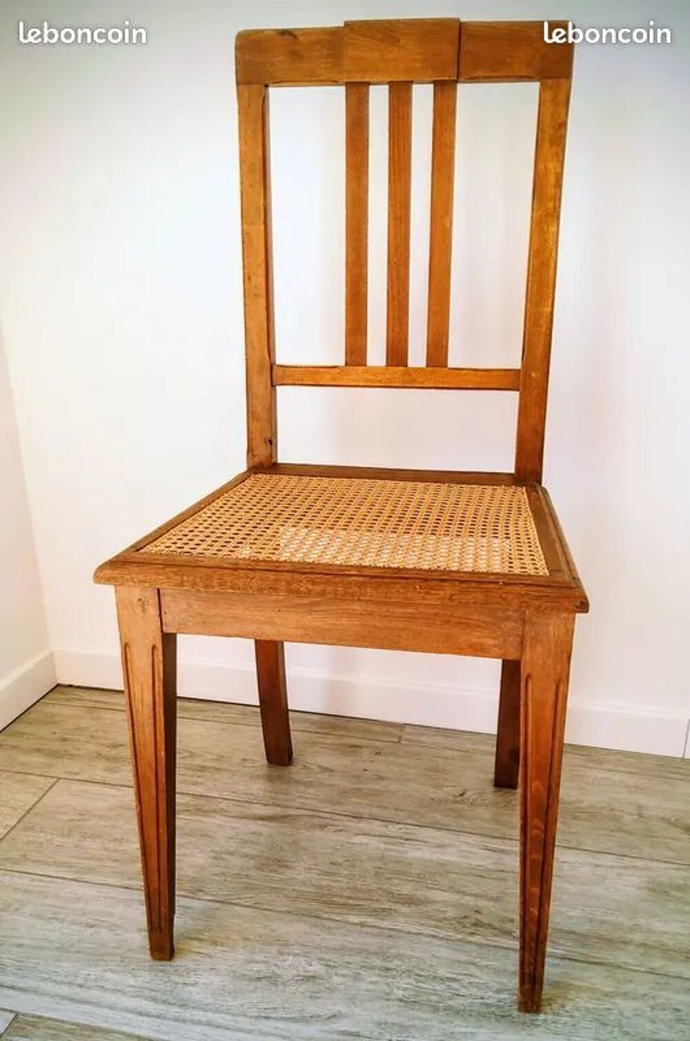 Chaise vintage bois et cannage Meubles