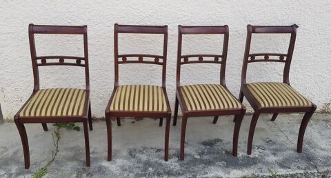 Lot de 4 chaises acajou Louis Philippe 290 Juranon (64)