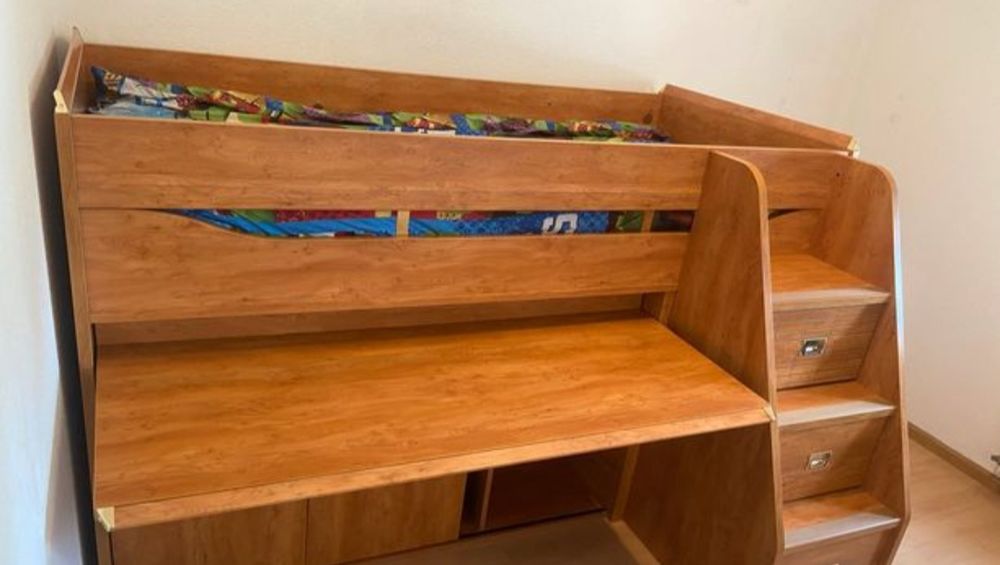 : Lit Gauthier avec bureau Mobilier enfants