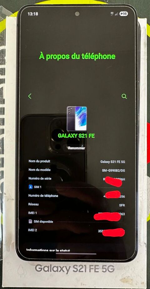 SAMSUNG GALAXY S21 FE 5G NEUF TOUTES OPTIONS  199 Torcy (71)
