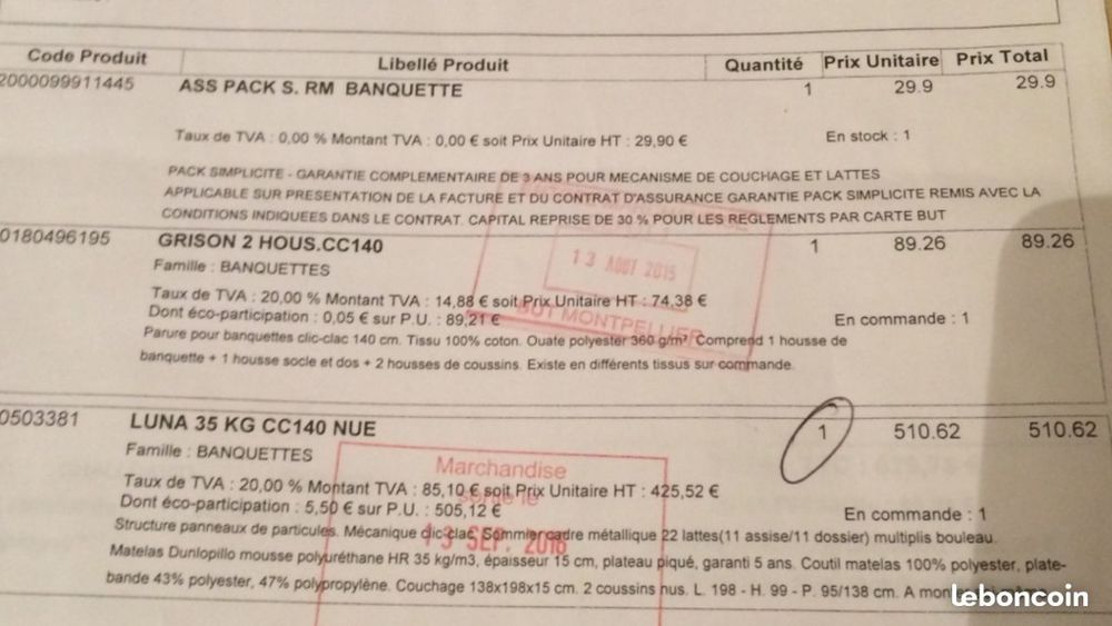CLIC CLAC DUNLOPILLO LUNA 35KG 140 CM Meubles