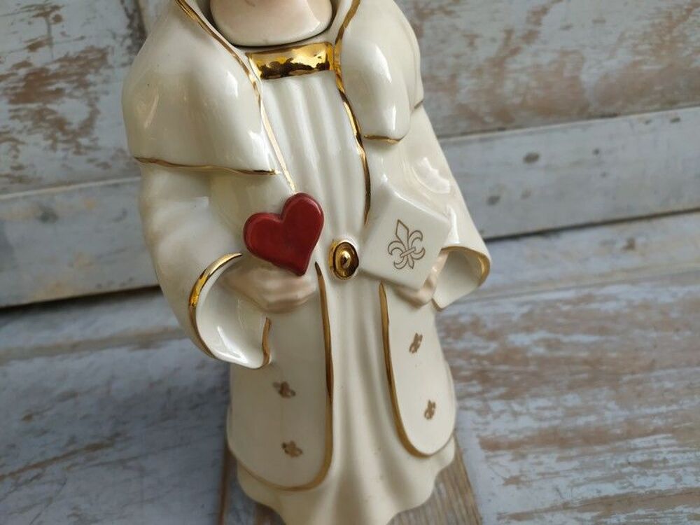 Bouteille Sujet Roi de Coeur Flacon Liqueur Porcelaine Décoration