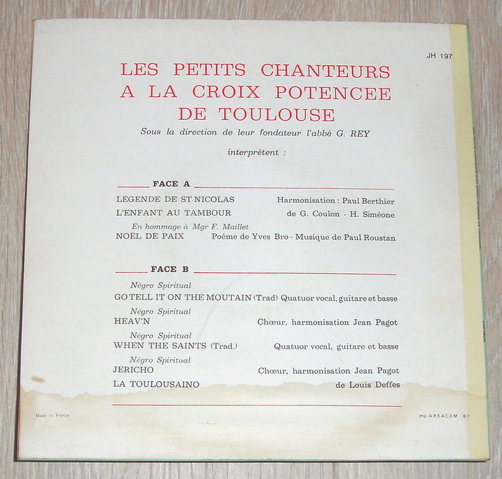 LES PETITS CHANTEURS A LA CROIX POTENC&Eacute;E TOULOUSE - 33t/25cm CD et vinyles