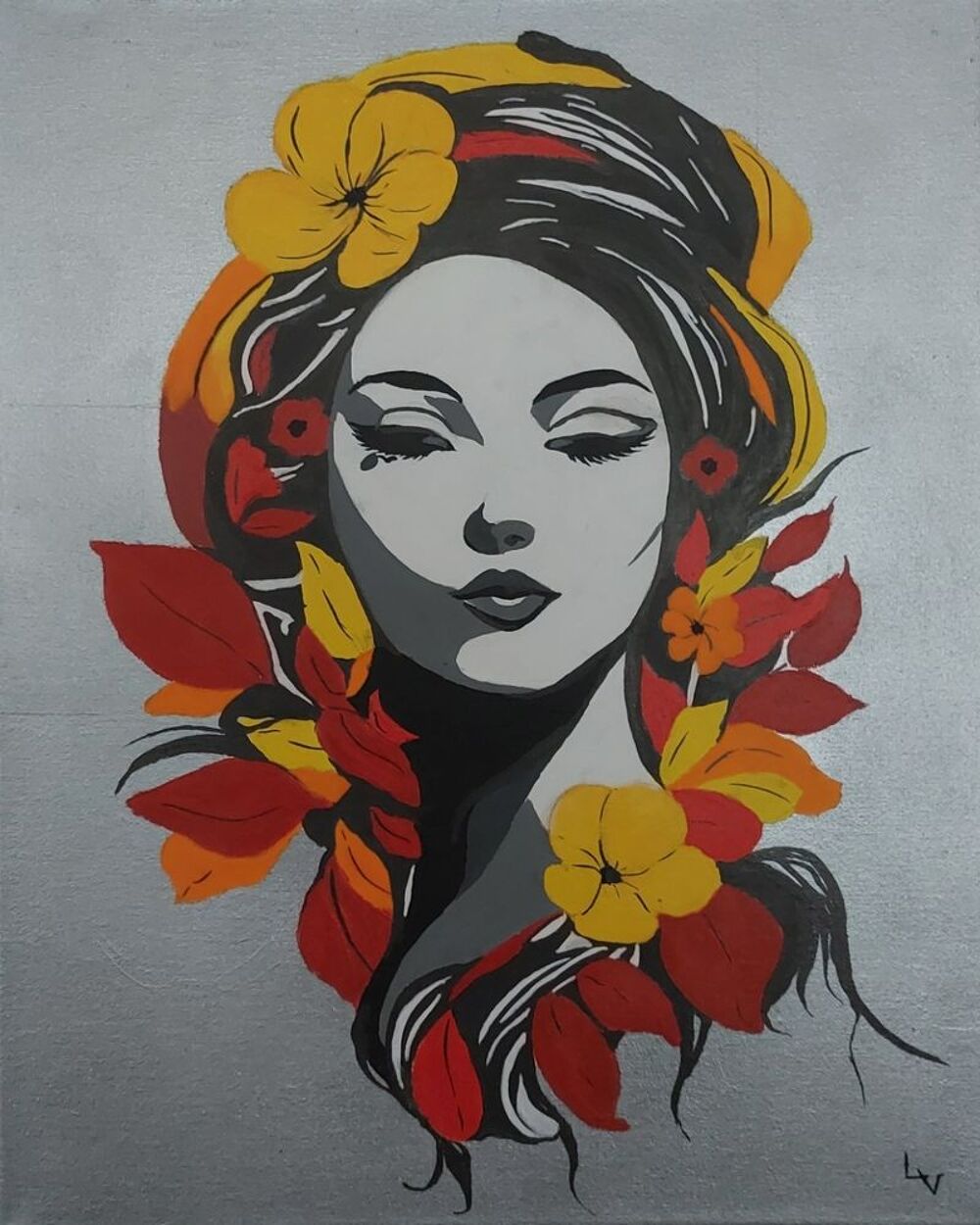 Tableau moderne portrait femme Décoration
