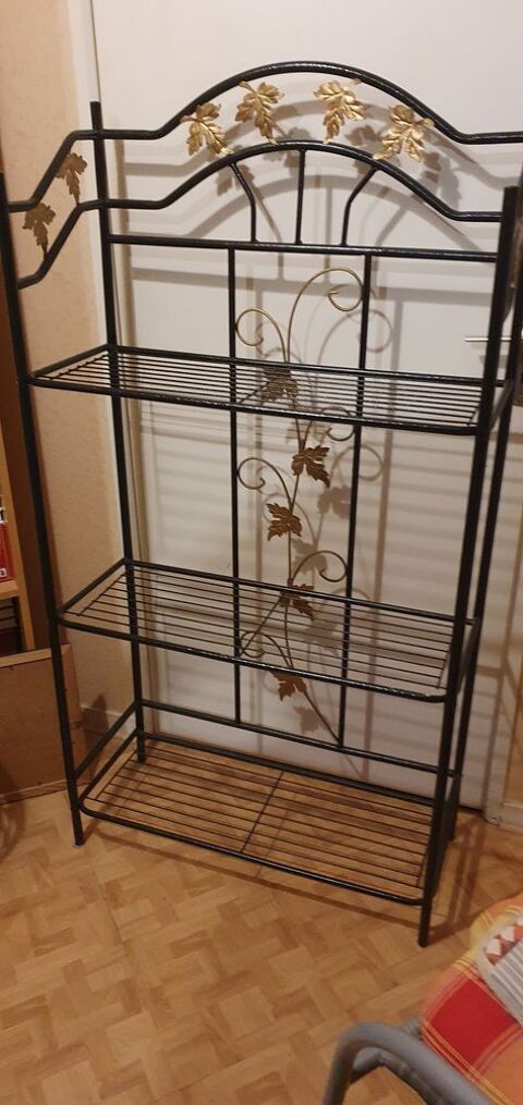 �tag�re en m�tal d�cor�e noir et dor� 60 Br�c� (35)