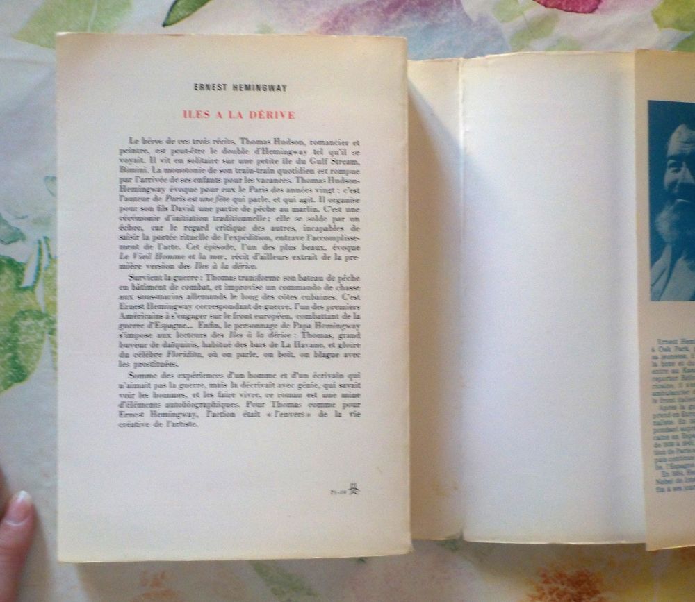 ILES A LA DERIVE de Ernest HEMINGWAY Ed. Gallimard 1951 Livres et BD