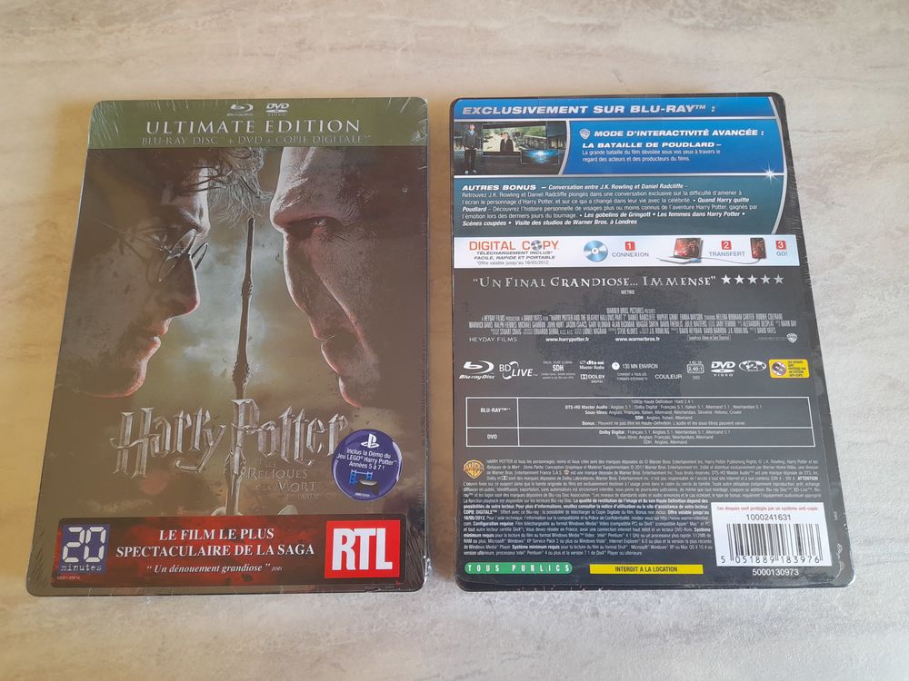 HARRY POTTER DVD ou BLU-RAY DVD et blu-ray