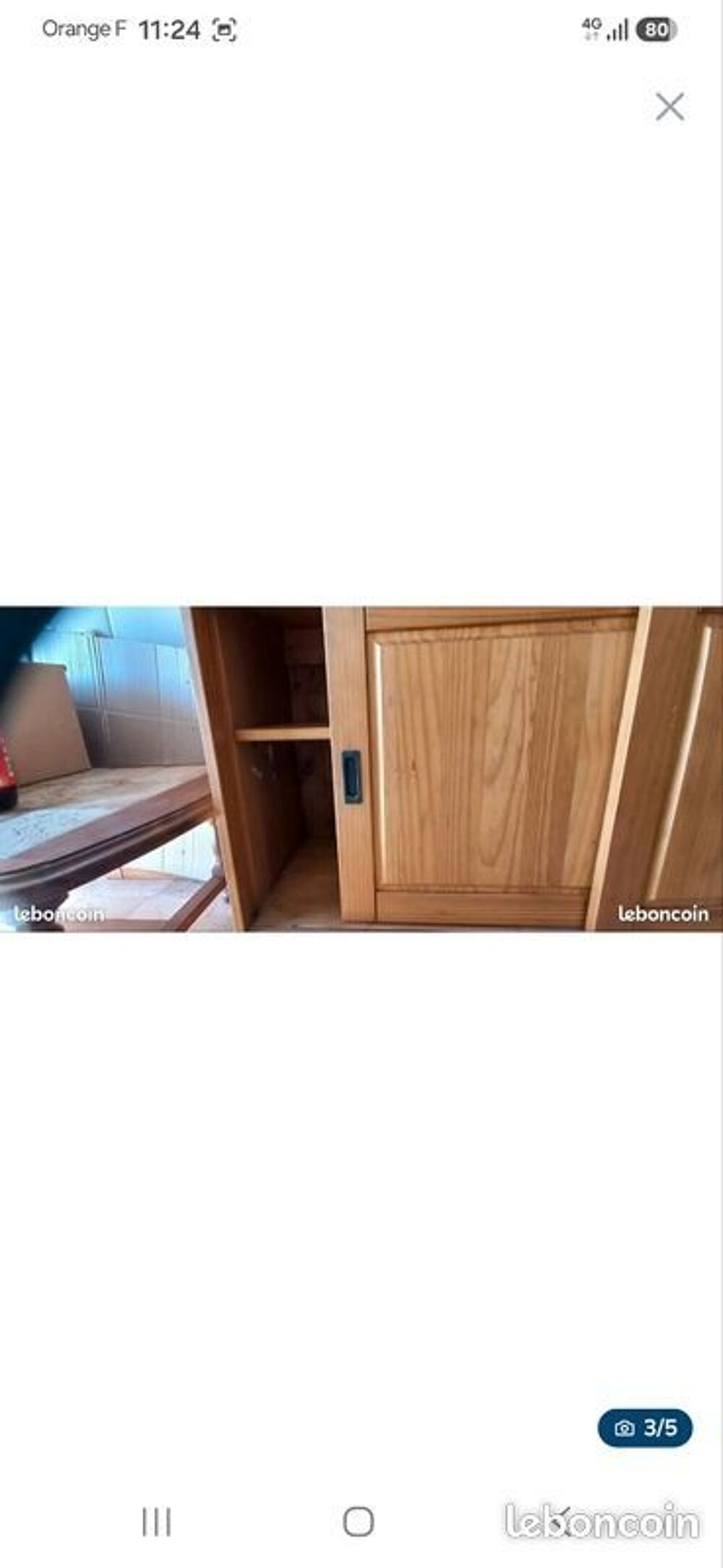 Grande biblioth&egrave;que en bois massif vitr&eacute;e Meubles