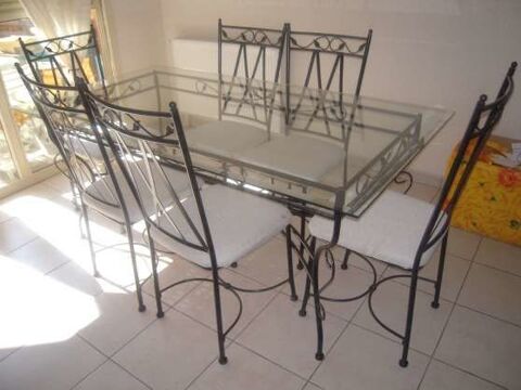 table en verre et 6 chaises 100 Limeil-Brvannes (94)