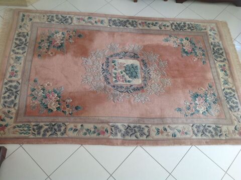 TAPIS CHINOIS SAUMON PURE LAINE FAIT MAIN GRAND FORMAT 450 Trégunc (29)
