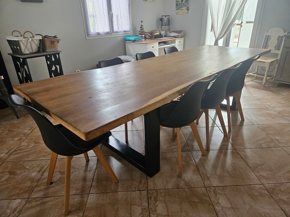 Table bois et fer style industriel Meubles