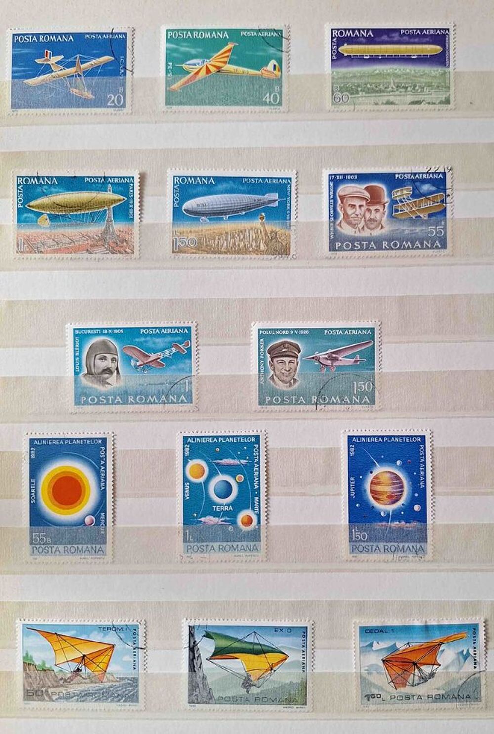 S&eacute;rie de timbres de collection de Roumanie C 