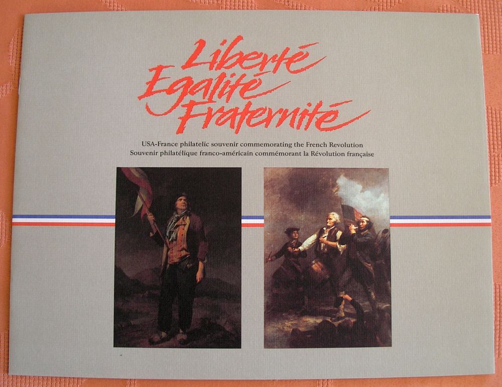 Souvenir philat&eacute;lique Franco-am&eacute;ricain, comm&eacute;morant la R&eacute;vol 