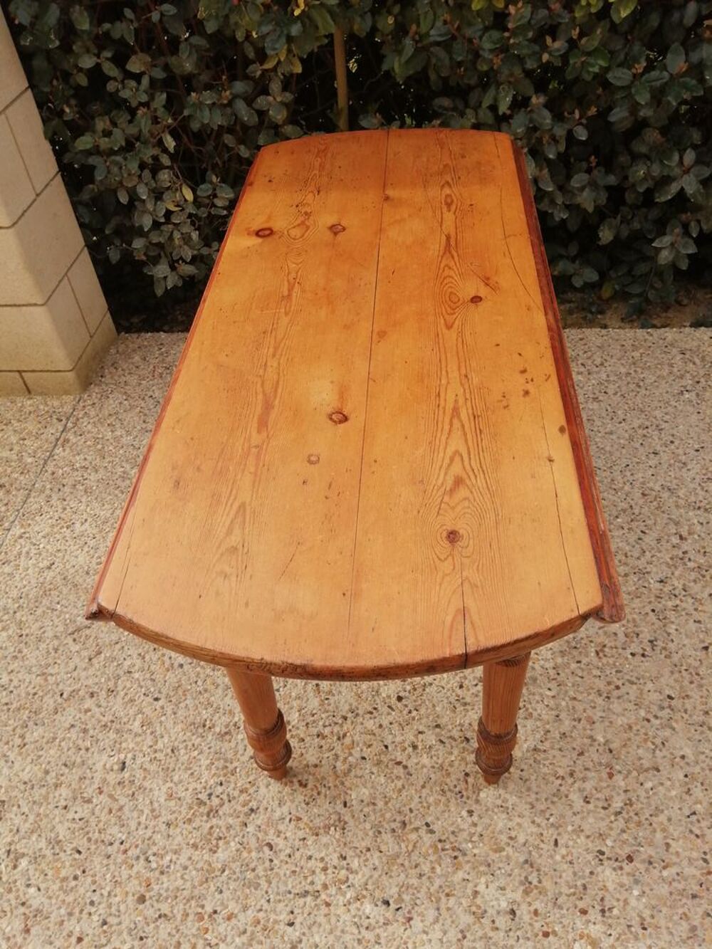 Table ovale en bois ancienne transformable Meubles